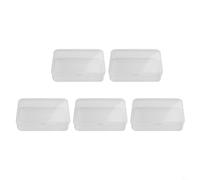 Plastic Storage Box Set 5 Pieces for Business Cards Jewelry Components Beads Craft Supplies Mini Photo Collection Clear Organizer Box with Protective Cover