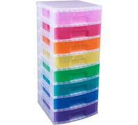 Plastic Storage Box Tower Really Useful 8x9.5 Litre Clear Frame