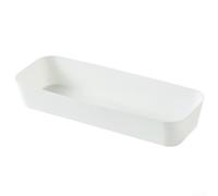 Plastic storage box with compartments for kitchen and desk organization, for sorting small tableware and maintaining a clutter workspace (E)
