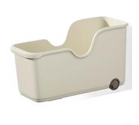 Plastic Storage Box with Smooth Wheels for Kitchen Cabinet Use to Store For Pots Lids in Orderly Fashion (regular size)