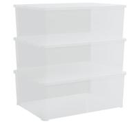 Plastic Storage Boxes with Lid Nestable Storage Box Stackable Organiser vidaXL