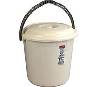 Plastic Storage Bucket with Lid (Cream 15L)