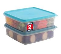 Plastic Storage Containers with Lids - 2-Pack 3L Cupcake Carrier - Leakproof Cookie Storage Containers Airtight - BPA-Free Plastic Containers with Lids for Food Storage, Meal Prep, Leftovers, Cupcakes