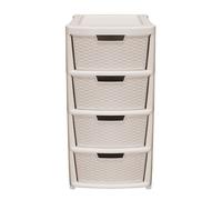 Plastic Storage Unit 4 Drawers 135 Litres Extra Large - Beige by Premier