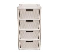 Plastic Storage Unit 4 Drawers 135 Litres Extra Large - Beige by Premier