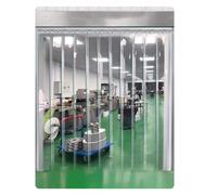 Plastic Strip Door Curtain, 0.06 Inch Thickness Walk in Cooler Curtains, Industrial Transparent PVC Slat for Commercial House Doors(210x230cm)
