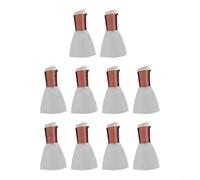 Plastic Suona Reeds for Chinese National Musical Instrument, 10 Pcs Set with Copper Components, Transparent Mouthpieces, Compact Size(S SIZE)