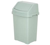 Plastic Swing Bin 50 15 25 8 Litre Home / Office / Kitchen Rubbish Waste Dustbin Trash Swing Lid Bin (Mint Green / Silver Sage, 50l Litre)