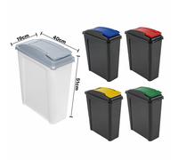 VFM Recycling Bin With Lid 25 Litre Green