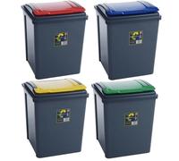MELICONI Plastic Waste Paper Bin, 50 x 40 cm, red, 1