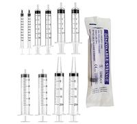 Plastic Syringe, 10 Pcs 1ml 3ml 5ml 10ml 20ml Syringes No Needle Syring with Caps for Colostrum Harvesting Scientific Labs Liquid Measuring Pet Feeding Plant Watering