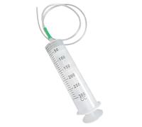 Plastic Syringe, 2Pcs Oil Syringe, 300ml Handy Plastic Tubing and Luer Connections for Fluid Oil Suction, Nutrient Measuring, Refilling, Animal Feeding