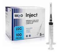 Plastic Syringe - 3ml, 5ml | Graduated Syringe 100 Pieces with Needle and Cap Luer Lock for Liquids | Measuring Syringe Clear Precise Dosing (5ml)