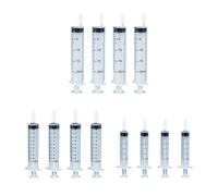 Plastic Syringe Set - 12pcs No Needle Feeding Syringes with Caps, 5ml 10ml 20ml Each 4 Syringe for Measuring Liquids, Feeding Pets, and Scientific Labs Experiment