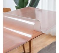 Plastic Table mat Transparent Plastic Protective Mat 2mm Thick Frosted Tablecloth Suitable for Office Computer Desks Wipeable and Heat-Resistant(60x100cm)