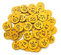Plastic Table Numbers, ABS Engraved Sequential Number Tags Pack of 500,3.5cm Round