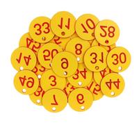 Plastic Table Numbers, ABS Round Engraved Sequential Number Tags 100PC 3.5cm Garden Markers