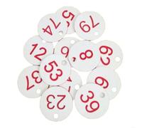 Plastic Table Numbers, ABS Round Plastic Engraved Number Tags 100PC For Keys Bags Pool Locker