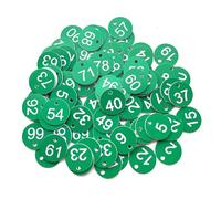 Plastic Table Numbers, Round ABS Engraved Number Tags 1-100 100PC with Holes Beehive Plant Markers