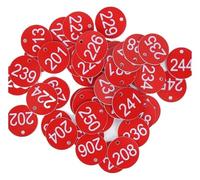 Plastic Table Numbers, Round Plastic Engraved Number Tags 100PC