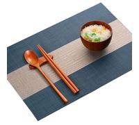 Plastic Table Placemats Set, Heat-Resistant Dining Table Mats, Woven Dinner Plate Mats and Cup Coasters for Bowls, Cups and Western-Style Meals (B 4 pcs)