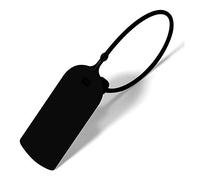 Plastic Tamper evident Seals, Numbered Seal Pull Ties Pack of 100 Multicolor for Garment Shoe Box 200mm(Black)