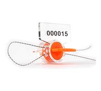 Plastic Tamper Seals, 1000PCS Anti-Tamper Twist Tight Roto Security Meter Seals High Electric Utility Padlock(Orange,100PCS)