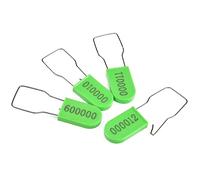Plastic Tamper Seals, 100PCS Padlock Security Seals Metal Wire Padlocks Electric Meter Seal Disposable Anti-Tamper Lock(Green,50 PCS)