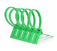 Plastic Tamper Seals, Heavy Duty Security Seals Self Locking Tamper Evident Shipping Numbered Tags Pull Tight(Green,1000 PCS)