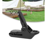 Plastic Tarp Clips for Camping, 40-Pack Windproof Tent Buckle Clamps with Tooth Design, 1.64 x 1.17 in Black Fasteners for Tarps, Awning & Outdoor Events