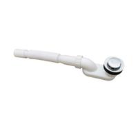 Plastic Telescopic Bathtub Drain Pipe White Freestanding Shift Pipe