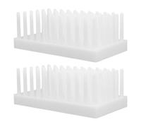 Plastic Test Tube Drying Rack White 2pcs 66 Columns Double Layer