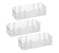 Plastic Test Tube Rack,3 Pack 21 Holes Lab Test Tube Rack Holder for 30mm Test Tubes,Detachable Centrifuge Tube Rack for Laboratory Business Industry Science