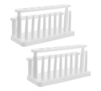 Plastic Test Tube Rack Holder 9 Columns White 2pcs 15 Holes