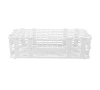 Plastic Test Tube Rack Holder for Labs White Multi-hole