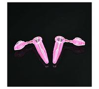 Plastic Test Tubes Centrifuge Tube 0.5 ml Pink PCR Tube Laboratory Centrifugal Tube With Lock Cover Bottom Tip Color EP Tube With Scale 1000 / PK Plastic Test Tubes With Lids
