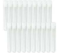 Plastic Test Tubes,Pack of 60 Plastic Sample Test Tubes Gift Tubes with Caps, 12 * 75mm, Transparent Plastic Test Tubes With Lids
