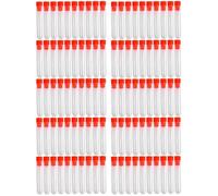 Plastic Test Tubes with Caps, 100Pcs Plastic Test Tubes, Clear with Caps for Scientific Experiments, School Teaching, Storing Beads, Liquids