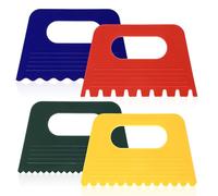 Plastic Textured Art Tools, 4PCS Plaster Art Tools Paint Scrapers Kit for Arts Plastics Paint Scraper Tool Textured Supplies Paints Scraping Knife for Crafts DIY Wood Paints Oil Painting and Drawing