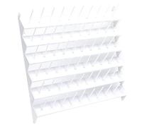 Plastic Thread Rack Table Sewing Accessory with 60 Spools, Thread Stand for Overwrapping Machine, Stackable Detachable Pin Design, Wall - Mountable Craft Organizer for Home Embroid