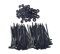 Plastic Tie Wraps, Nylon Universal Cable Tie Buckles for Car Fastener Screw Replacement Clips Multiple Sizes(100set)