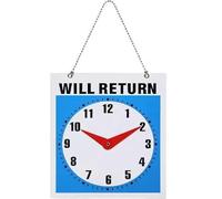 Plastic Time Indicator Highly Visible Out to Lunch Signs for Office Door Will Return Sign Be Back Sign with Clock Design Perfect for Business Use and Directing Customers with Clear Readability