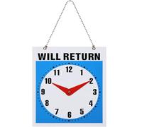 Plastic Time Indicator Highly Visible Out to Lunch Signs for Office Door Will Return Sign Be Back Sign with Clock Design Perfect for Business Use and Directing Customers with Clear Readability