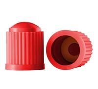 Plastic Tire Valve Stem Caps Red with O-Ring Rubber Seal Wheel Rim Air Dust Stem Covers Universal Tire Valve Caps for Car SUV Truck Motorcycle Bike and Bicycle (10-Pack)