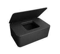 Plastic Tissue Box Wet Holder Wipes Storage Paper Towel Dispenser Home Napkin Organizer for Living Room and Bedroom(Black)
