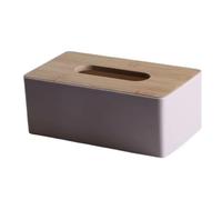 Plastic Tissue Box,Wood Tissue Box Cover,Square Napkin Holder,Paper Storage Organizer,Detachable Tissue Holder,Tissue Storage Box(Pink)