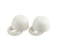 Plastic Toilet Bolt Covers White Anchor Screw 2 Pairs
