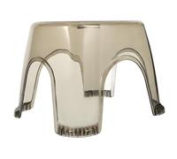 Plastic Toilet Shower Bench Foot Stool with Non Slip Bottom | Pp Build, Black Finish, Lightweight Portable Form, Ergonomic Shape for Kitchens and Outdoor Use
