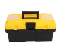 Plastic Tool Box 2 Layer Portable Storage Hardware Organizer Locking 14in with Handle Suit for Home Craftsman Garage
