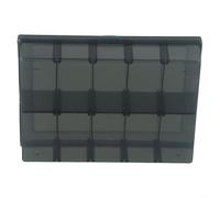 Plastic Tool Parts Storage Box with Removable Dividers for Screws, Bolts, Drill Bits, Electronic Components & Small Hardware - Grid Compart(A)